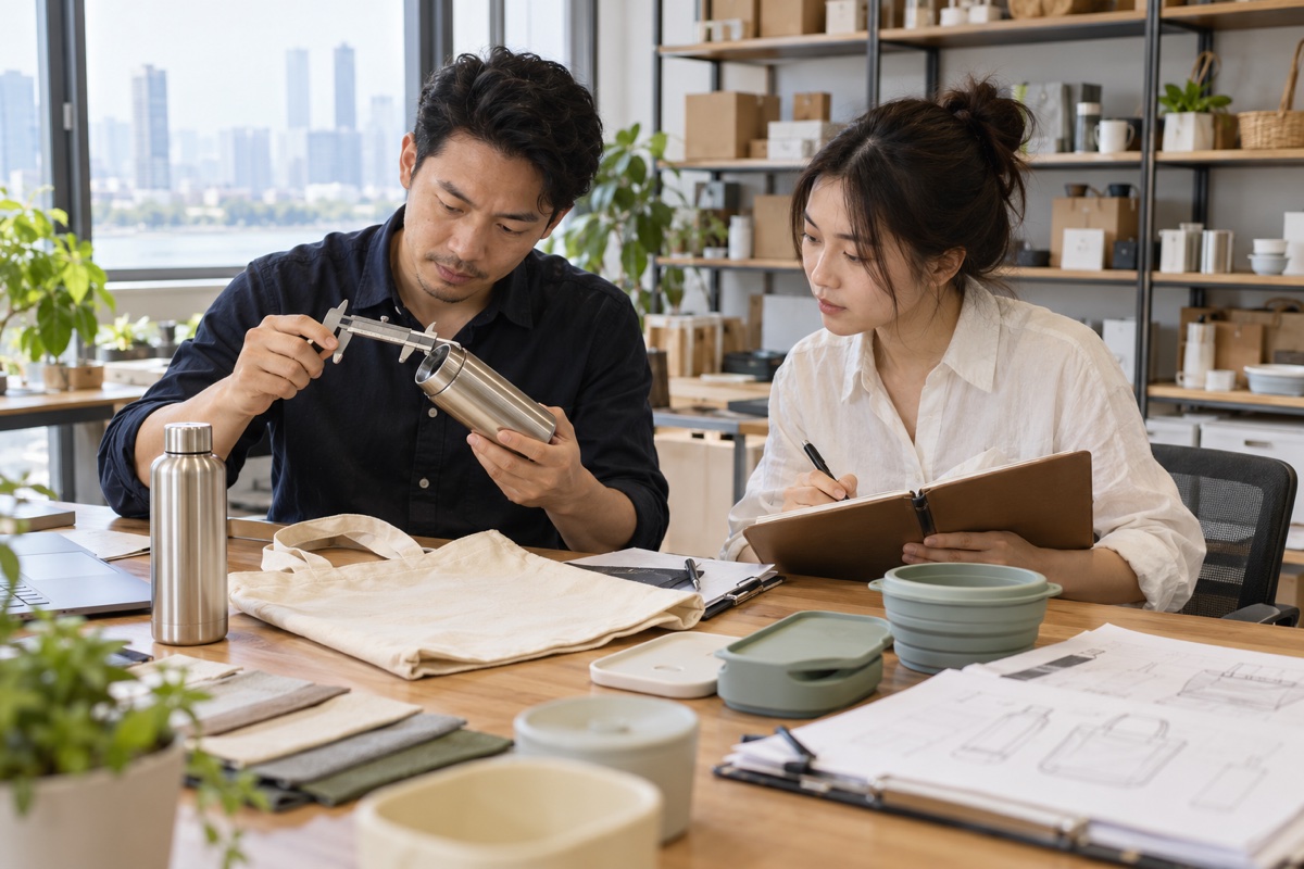 Product sample inspection and supplier sourcing discussion